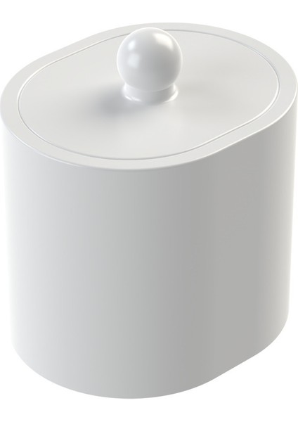 Beyaz Kompozit Granit Pamukluk ve Fırça Kutusu, Makyaj Düzenleyici