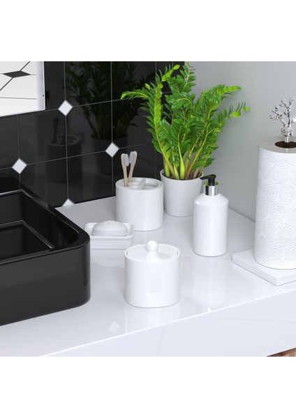 Beyaz Kompozit Granit Pamukluk ve Fırça Kutusu, Makyaj Düzenleyici indirimleri