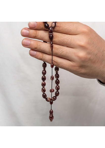 Hk Sıkma Kehribar (Ateş Kehribar) Tesbih Kapsül Kesim Vişne Kırmızı (Metal Püskülsüz)|gümüş Takı Hediyelik Ürünler fiyatları