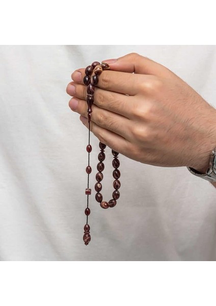 Hk Sıkma Kehribar (Ateş Kehribar) Tesbih Kapsül Kesim Vişne Kırmızı (Metal Püskülsüz)|gümüş Takı Hediyelik Ürünler fırsatları