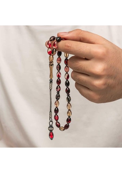 Hk Sıkma Kehribar Tesbih Gümüş Kazaz Püsküllü 1000 Ayar |gümüş Takı Hediyelik Ürünler fırsatları