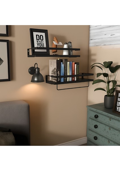 2'li Banyo - Mutfak - Oda - Rafı Havluluk Dekoratif Banyo Düzenleyici Çok Amaçlı Sabunluk Raf