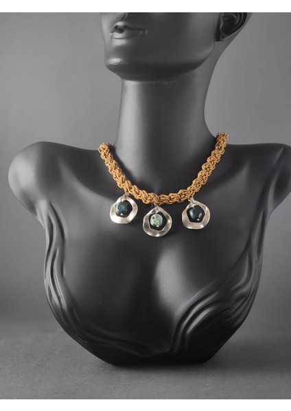 Hint Akik Detaylı Örme Kolye fiyatları