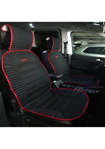 Kia Niro Oto Koltuk Minderi Ön 2'li Set Siyah Kırmızı Bumerang Serisi Scr