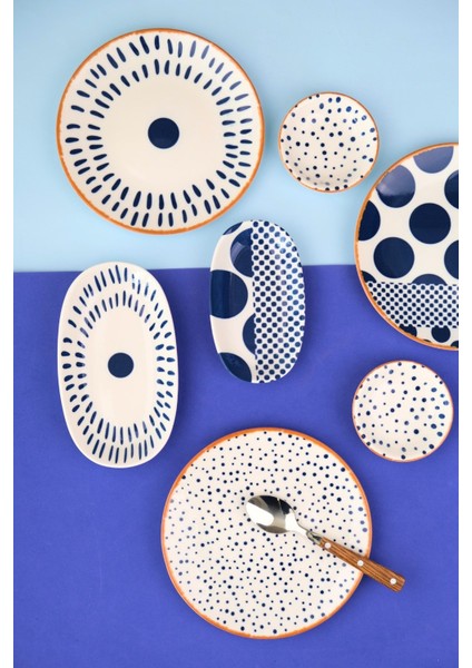 Porselen Spotty Kahvaltı ve Ikram Takımı 6 Kişilik 14 Parça modelleri