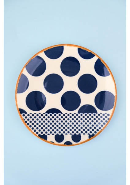 Porselen Spotty Kahvaltı ve Ikram Takımı 6 Kişilik 14 Parça