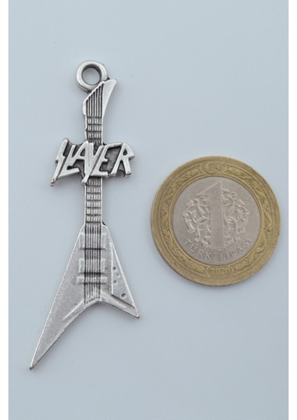 Slayer Elektro Gitar Gümüş Kaplama Düz Zincir Kolye fırsatları