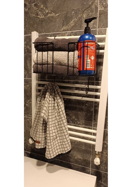 Siyah Asılabilir Havlupan ve Banyo Düzenleyici, Havlu Kurutma Sepeti fiyatları