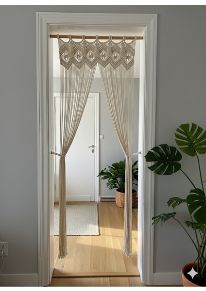 El Örgüsü Çoklu Püsküllü Makrome Perde Kapı ve Duvar Süsü fiyatları