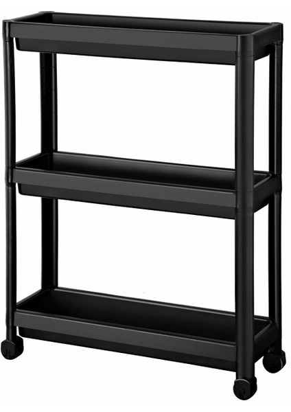 3 Katlı Çok Amaçlı Slim Tekerlekli Raf, Mutfak ve Banyo Düzenleyici modelleri