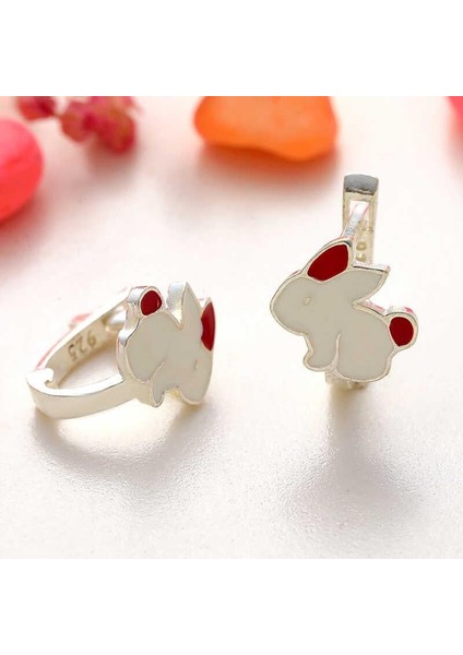 Hk Gümüş Çocuk Küpe Tavşan |gümüş Takı Hediyelik Ürünler