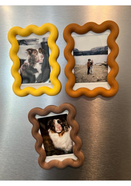 Buble Fotoğraf Çerçevesi Magnet Renkli 3'lü