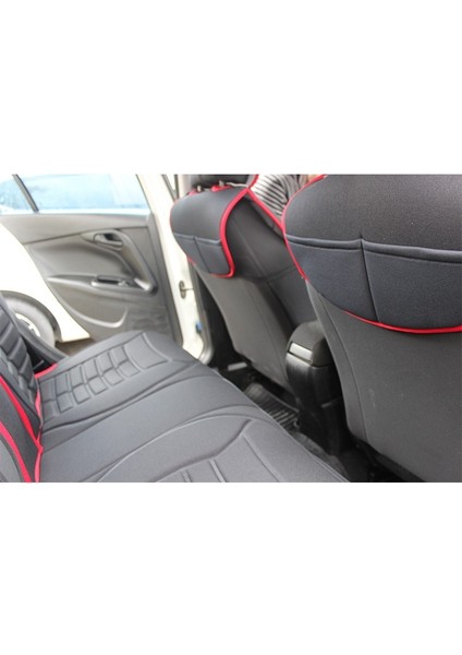 Citron C3 Air Cros Oto Koltuk Minderi Ön Arka 5'li Takım Siyah Kırmızı Fivestar Scr fırsatları