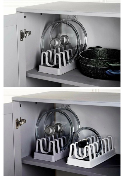 6 Bölmeli Tencere Kapak Rafı - Tencere Kapak Organizeri fiyatları