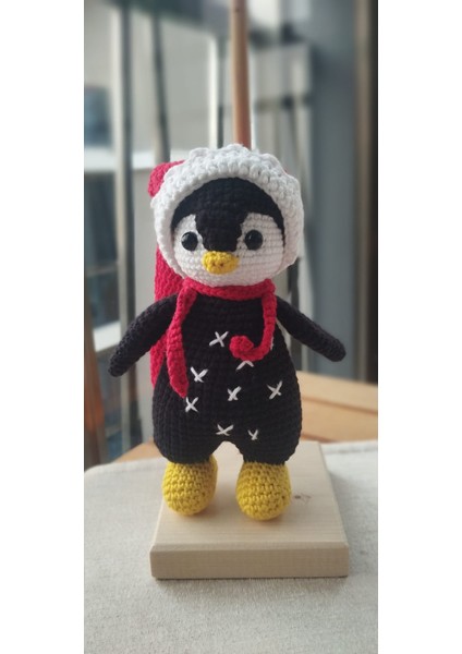 Penguen Örgü Bebek 16CM