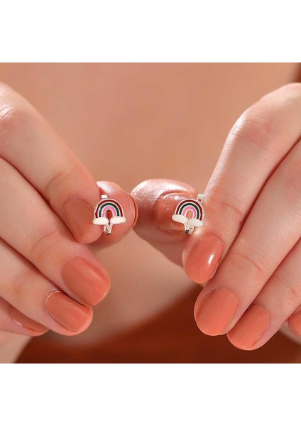 Hk Gümüş Çocuk Küpe Gökkuşağı |gümüş Takı Hediyelik Ürünler fiyatları