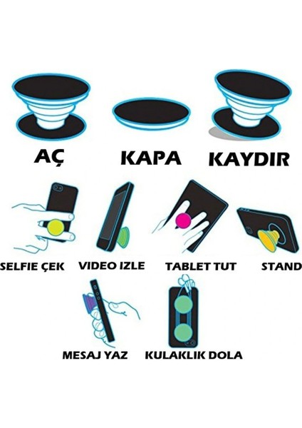 Telefon Parmak Tutucu - Asorti modelleri