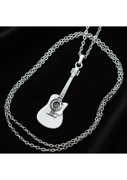 Müzik - Gitar Gümüş Kaplama Düz Zincir Kolye indirimleri