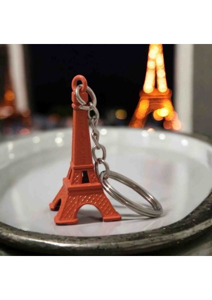 Eyfel Kulesi Turuncu Anahtarlık