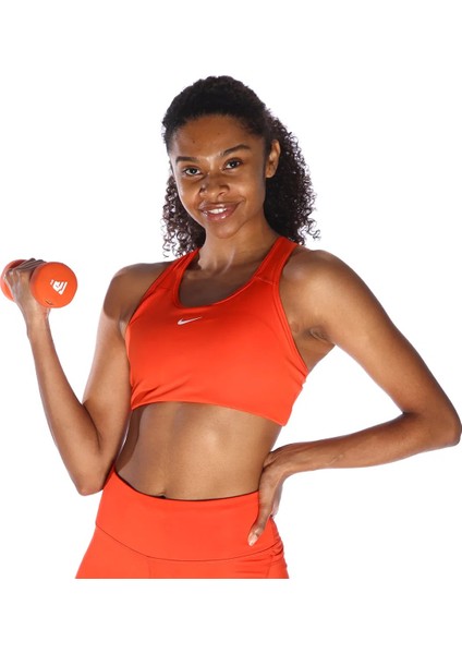 W Dri-Fit Swsh 1pp Bra Kadın Turuncu Spor Sütyen - Çıkarılabilir Pedli ve Rahat Tasarım - BV3636-633