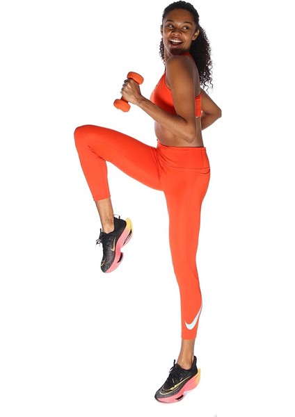 W Dri-Fit Swsh 1pp Bra Kadın Turuncu Spor Sütyen - Çıkarılabilir Pedli ve Rahat Tasarım - BV3636-633 indirimleri