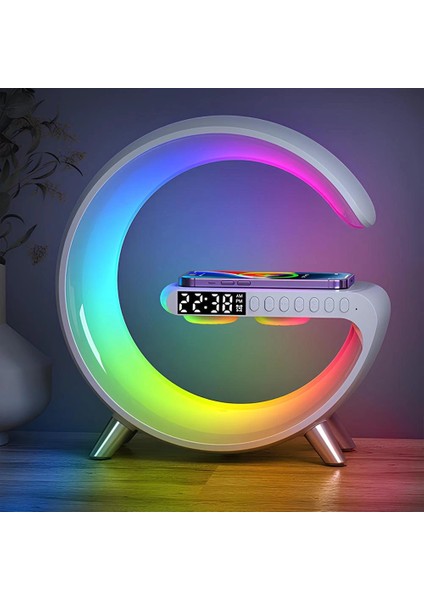 Çok Fonksiyonlu Şarj Saat ve Hoparlör Özellikli Masa Lambası ALK2290