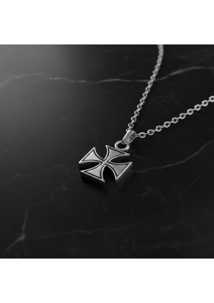 Antik Haç Gümüş Kaplama Düz Zincir Kolye modelleri