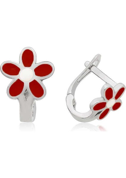 Hk Gümüş Çocuk Küpe Çiçek |gümüş Takı Hediyelik Ürünler