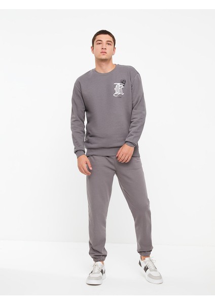 Yeni Sezon Bisiklet Yaka Baskılı Erkek Kalın Sweatshirt modelleri