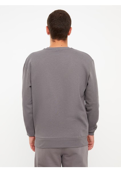 Yeni Sezon Bisiklet Yaka Baskılı Erkek Kalın Sweatshirt indirimleri