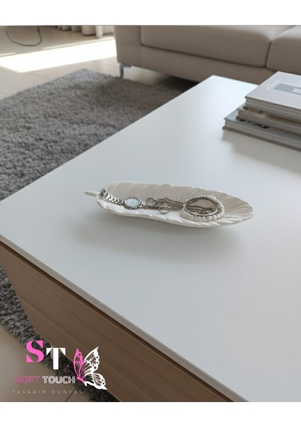 Soft Dekoratif Tüy Model Organizer, Tabak, Standı