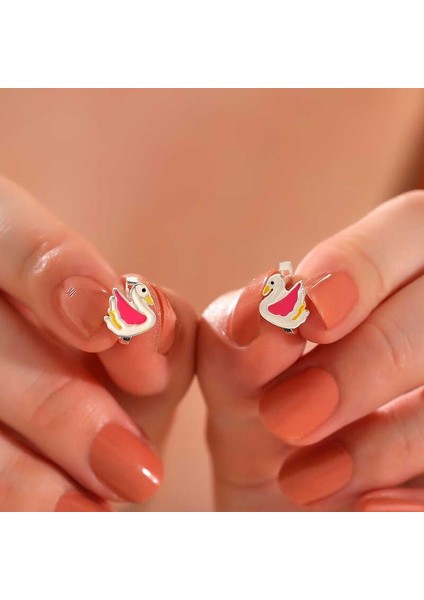 Hk Gümüş Çocuk Küpe Kuğu |gümüş Takı Hediyelik Ürünler fiyatları