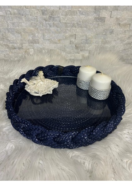 Lacivert Simli Dekoratif Sepet.söz,nişan Sepeti 31 cm fiyatları