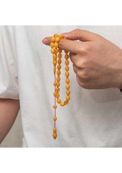 Hk Sıkma Kehribar Tesbih Hardal Sarı Düz Renk Kapsül Kesim (33 Tane Metal Püskülsüz)|gümüş Takı Hediyelik Ürünler modelleri