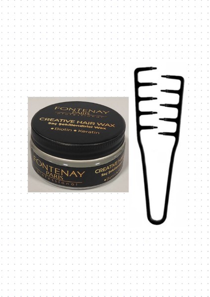 Profesyonel Creative Biotin&keratinli Saç Wax + Mucizevi Tarak 2'li Set