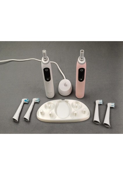 Beyaz Elektrikli Diş Fırçası ve Başlık Düzenleyici Stand, Banyo Düzenleme Aksesuarı modelleri