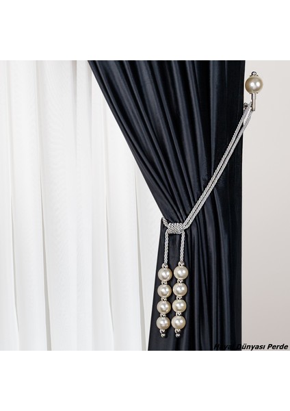 Özel Yapım Dekoratif Inci Perde Bağı Renso Braçol Takım