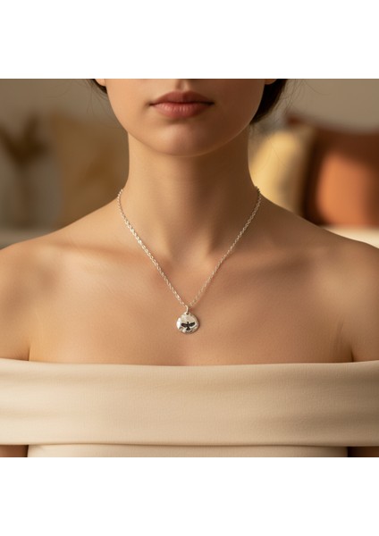 Kartal Gümüş Kaplama Düz Zincir Kolye