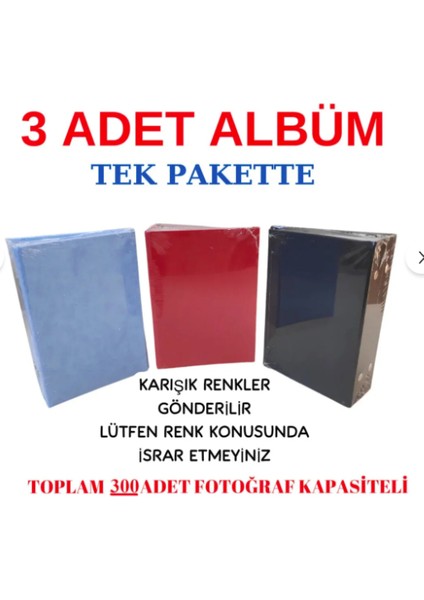 Snap Baskı 10X15 100 Lük Fotoğraf Albümü (3 Adet)