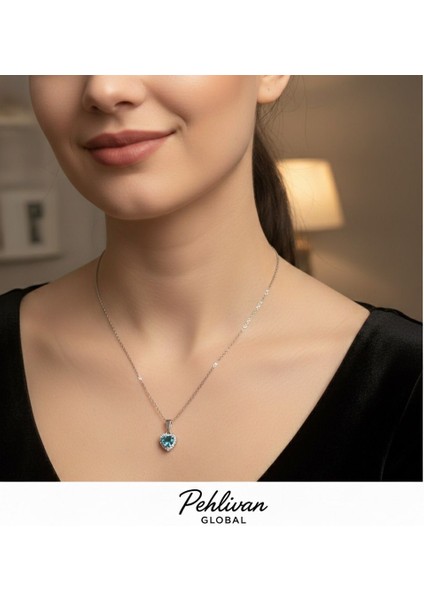 Blue Kalp Çelik Kolye