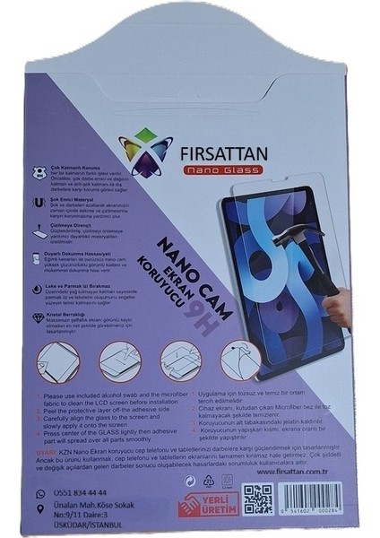 Apple Ipad 10.2 Inc,7,8,9 Nesil 9h Nano Ekran Koruma modelleri