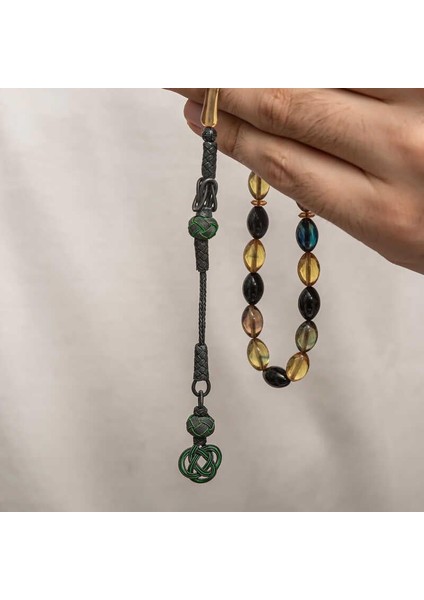 Hk Sıkma Kehribar Tesbih Gümüş Kazaz Püsküllü |gümüş Takı Hediyelik Ürünler modelleri