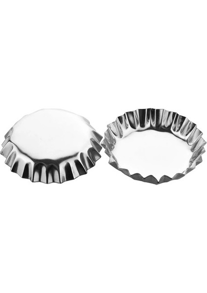 Paslanmaz Çelik Metal Kek Kalıbı - 6 Adet modelleri