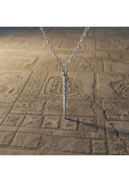 Etnik Desenli Çubuk, Gümüş Kaplama Düz Zincir Kolye modelleri