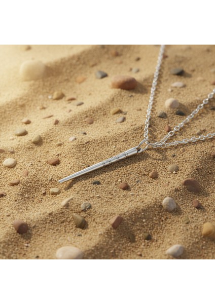 Etnik Desenli Çubuk, Gümüş Kaplama Düz Zincir Kolye fırsatları