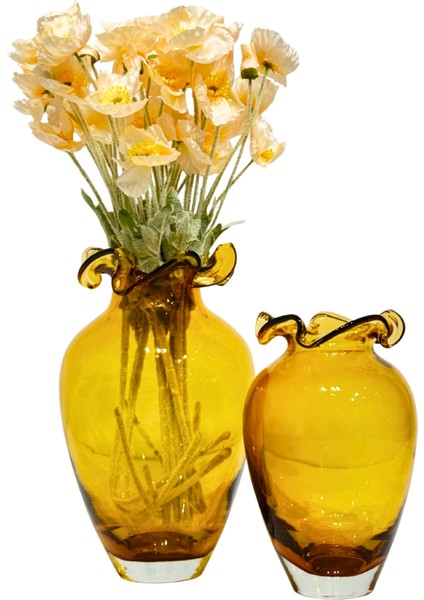 Bal Sıcak Cam Peri Vazo Küçük Boy modelleri