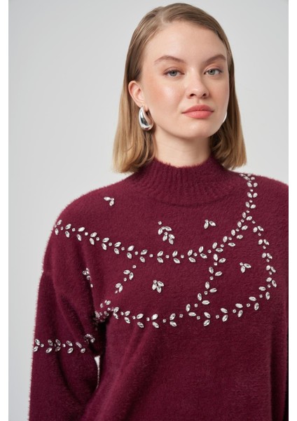 7002 Taş Işlemeli Angora Kazak Tunik fiyatları