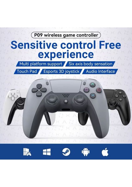 P09 Ps4 Android Ios Pc Uyumlu Gamepad Joystıck + Şarj Kablo modelleri