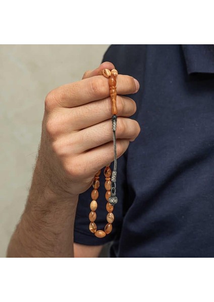 Hk Sıkma Kehribar Tesbih Gümüş Kazaz Püsküllü |gümüş Takı Hediyelik Ürünler modelleri