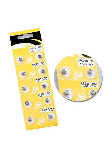 Saat Pili - Düğme 10LU LR626-LR66 AG4-1.55V